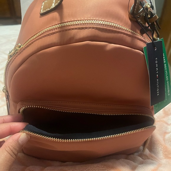 Adjustable backpack straps; twill lining; zip closure; gold hardware - Picture 3 of 13